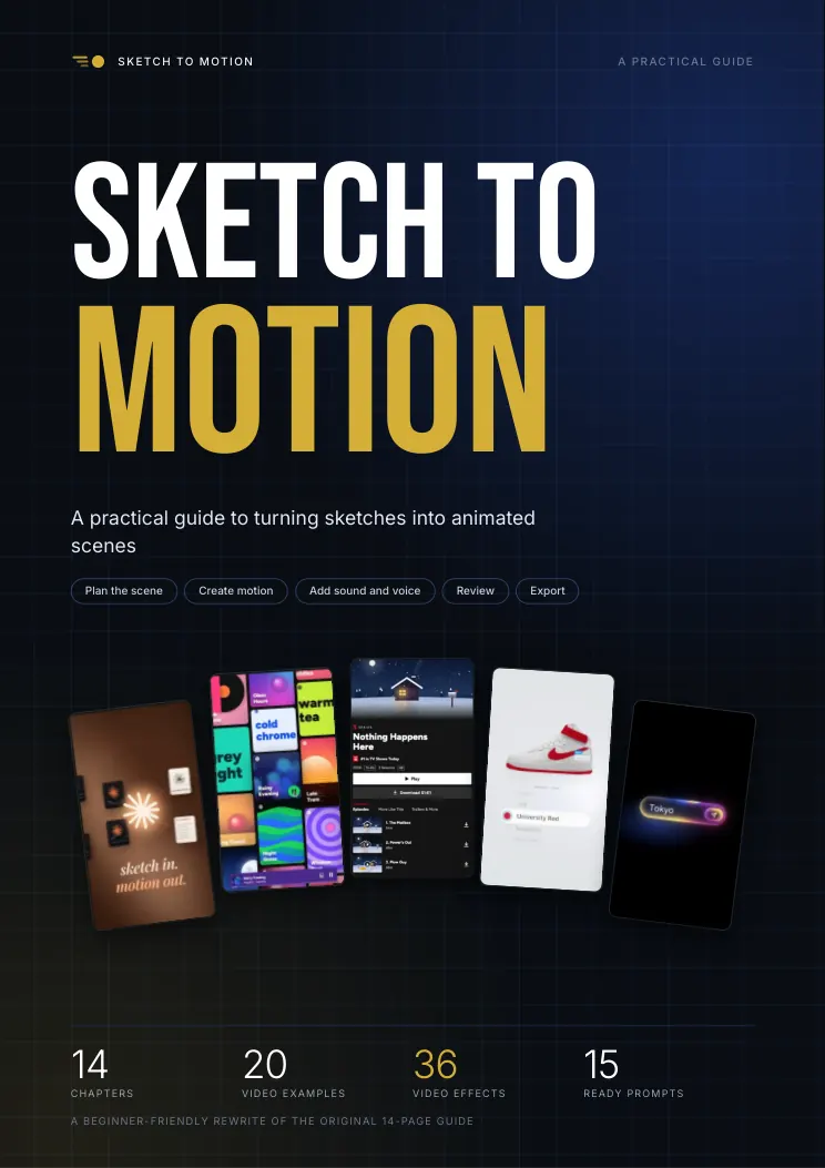 Cover of the Sketch to Motion guide